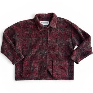Vintage Columbia Plaid Jacket Boxy USA Women’s Large